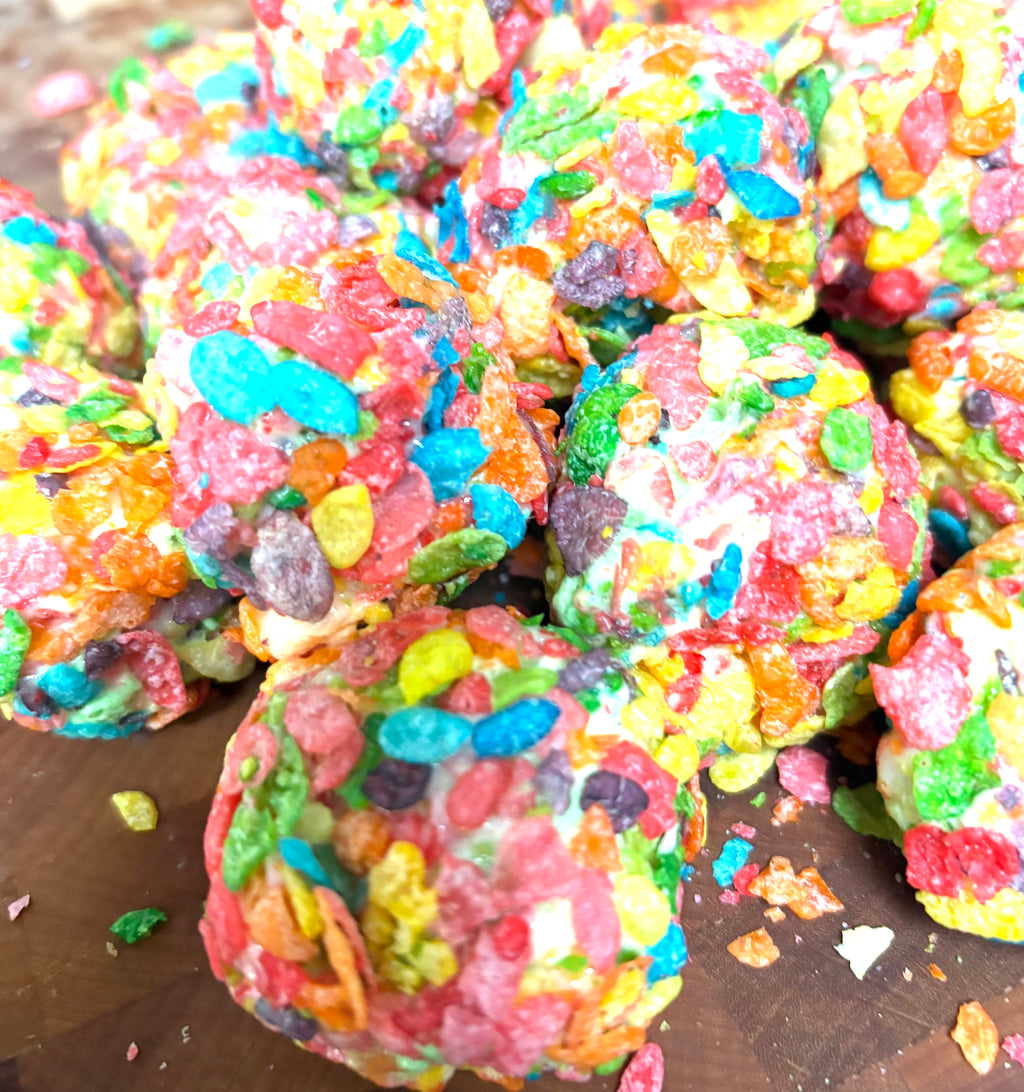 Rainbow Fruity Pebble Treats